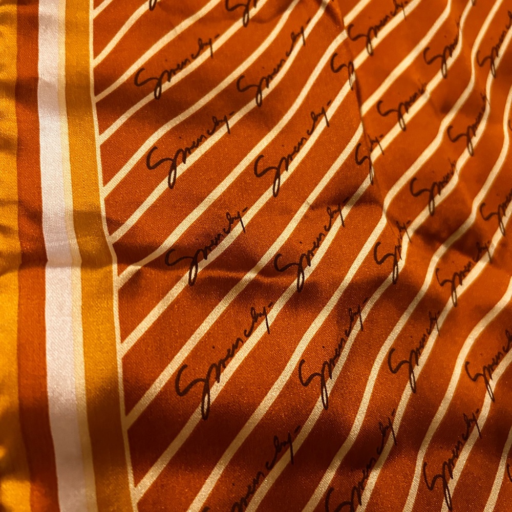 Givenchy Brownish Orange and Cream Neckerchief Scarf - Picture 3 of 5